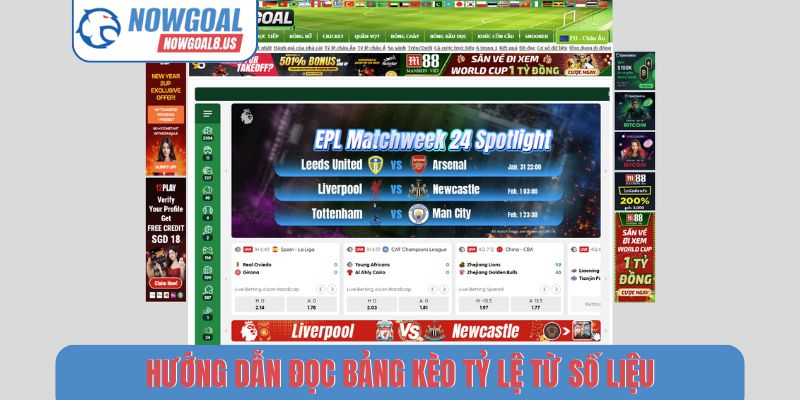 Hướng dẫn Hướng dẫn đọc bảng kèo tỷ lệ từ số liệu