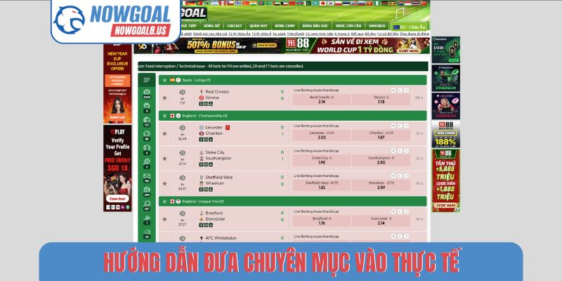 Hướng dẫn Hướng dẫn đưa chuyên mục vào thực tế