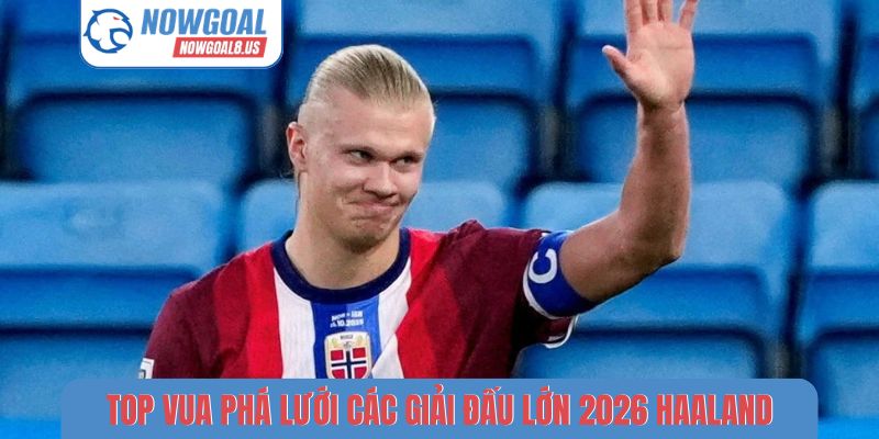 Top vua phá lưới các giải đấu lớn 2026 Haaland